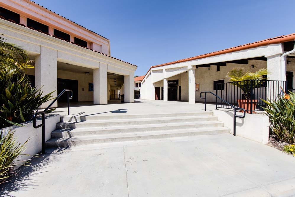 Evangelical Church: Entry stairs and ramp