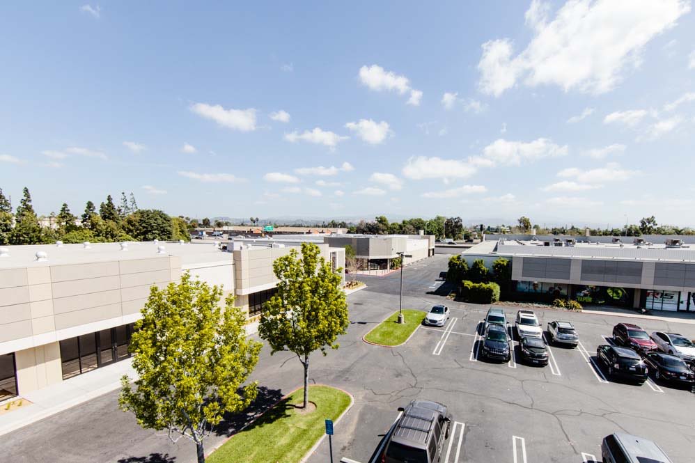 McFadden Place: View across the parking court
