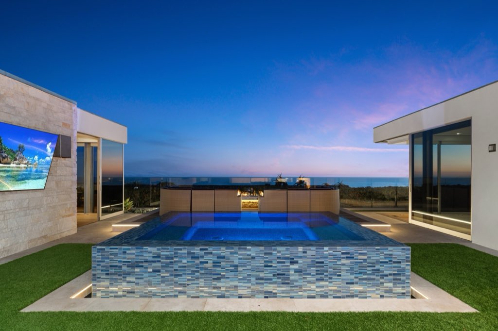 Monarch Bay modern: Spa at dusk